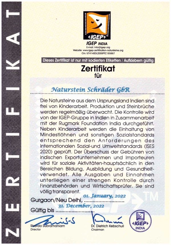 IGEP Zertifikat